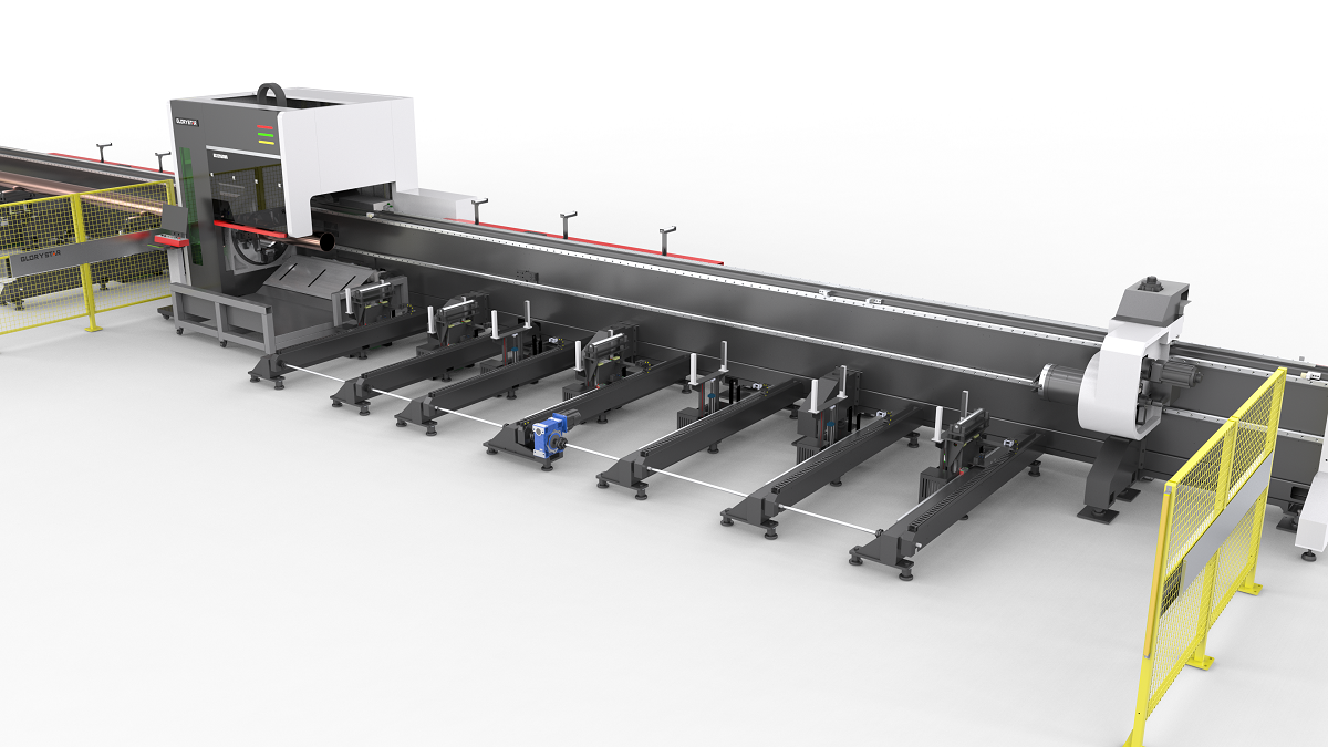 三卡盘重型激光管材切割机 三卡盘重型激光管材切割机